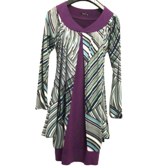 Purple Jersey Dress - Picture 1 of 7